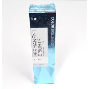Ion Color Brilliance Permanent Brights Crème Hair Color AZURE Blue New in Box